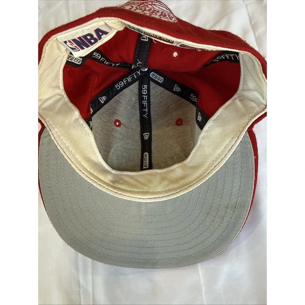 Los Angeles Clippers Hat Cap Fitted Mens 6 7/8 Red Blue NBA Basketball New Era
